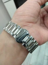 Correa de reloj de acero inoxidable, extremo curvado, hebilla de mariposa, 12, 14, 15, 16, 17, 18, 19, 20, 21, 22, 23 y 24mm