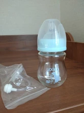 Baby Bottle Baby-Milk-Feeder-Set Glass Silicone Cute 