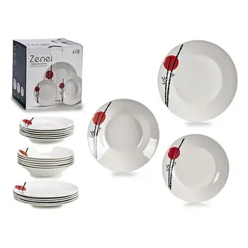 

Tableware Porcelain (17,5 x 23,5 x 23 cm) 18 pcs