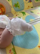 Calcetines de encaje con lazos con flor para bebé, recién nacido, Princesa, algodón, novedad, primavera y otoño