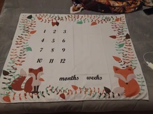 Manta Milestones para bebés recién nacidos, niños y niñas, manta semanal mensual cómoda de lana orgánica suave, mantas mitos deken