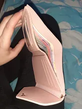 Cartera de cuero con broche para mujer, monedero pequeño y delgado, tarjetero, billetera y cartera de diseñador de marca de lujo, 2021