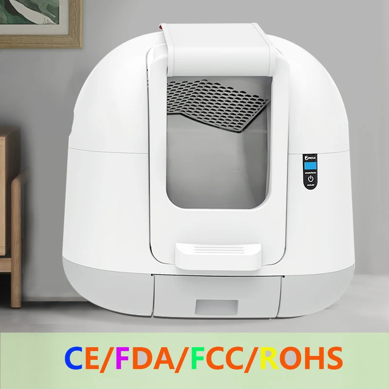 

PETJC Automatic one-piece installation Cat Litter Box Fully closed cleaning gravity and touch sensor Bedpan Pets Accessories