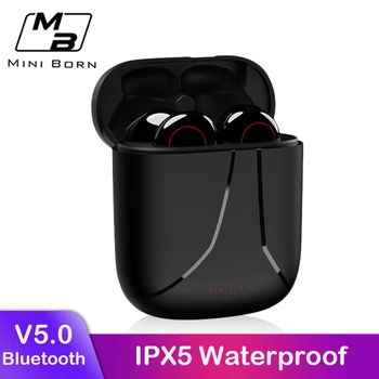 

MiniBorn True Wireless Earbuds Mini Bluetooth Earphone Stereo Bluetooth 5.0 Sport Earpiece Touch Control Small Invisible Headset