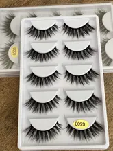 Pestañas postizas 3D de visón gruesas, 5 pares, maquillaje, pestañas llamativas, volumen Natural, suaves, g800