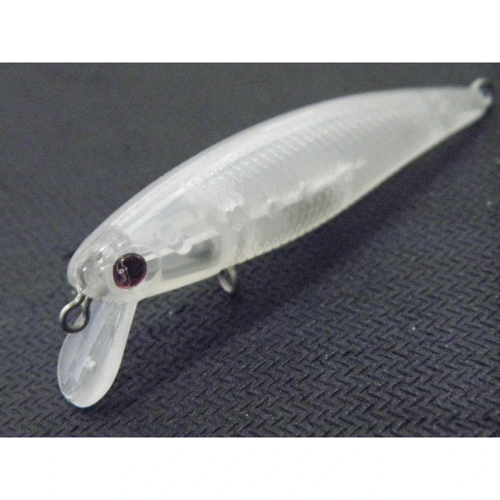 wLure Lightweight Tiny Sinking Minnow Unpainted Transparent Blank Lure with  Random Color Eyes for Customize Painting UPM639