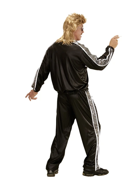 widman disfraz chandal negro, años 80, talla m, hombre adulto, para  fiestas, carnaval, despedidas