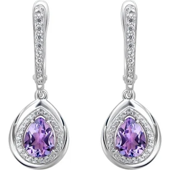 

Esthete earrings with garnet and cubic zirconia