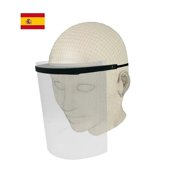 

Face protective screen, protective visor transparent adjustable full face with protection for eyes and head.