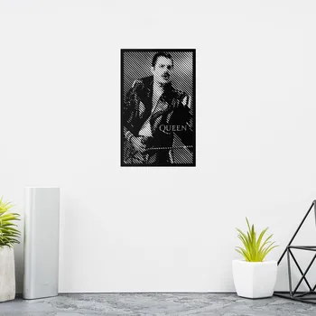 

Metal Wall Painting Freddie Queen Laser Cut Metal Wall Painting