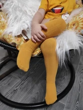 YWHUANSEN-Calcetines transpirables de encaje de algodón para niña, medias hasta la rodilla, para primavera, otoño e invierno, 1 par