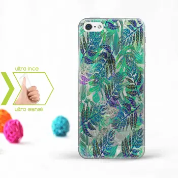 

Personalized iPhone 5-5S Slim Clear Silicone Phone Cover (Leaf Temalı-4)