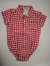 Sanlutoz-monos de algodón para bebés, ropa de moda para recién nacidos, de manga corta, a cuadros, de verano