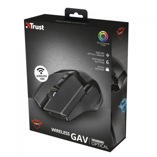 Игровая беспроводная мышь 23213 Trust GXT 103 GAV 1000-2000 dpi 6 клавиш