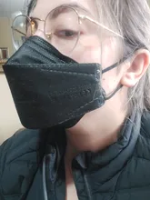 Mascarilla ffp2ce Fish KN95 para adultos, máscara de 4 capas, FPP2, Gris, color negro, FPP2