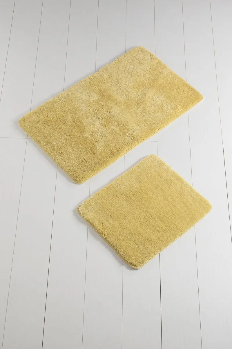 Коврики для ванной нескользящие Противоскользящие коврики противоскользящие цвета 2'Li набор желтый 60X100 см-50X60 см