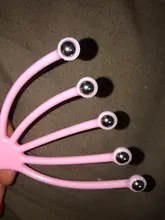 Masajeador de cuero cabelludo, cabezal de bola de acero, relajación, cinco dedos