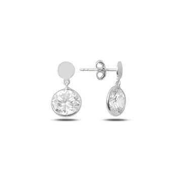 

KUTAYDAN Zircon Cubic Zirconia Dangle Earrings 925 Sterling Silver