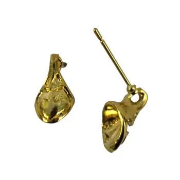 

54-p7740 base for earrings, 9*21,5mm, pack/2 pcs., 'Astra' (gold)