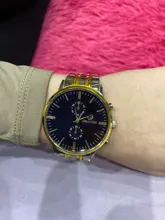 ORLANDO-reloj de cuarzo para hombre, cronógrafo de pulsera de acero inoxidable chapado en oro y plata, a la moda, nuevo, envío directo