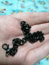 Sifisrri-Cadena de eslabones cubanos para hombre y mujer, brazalete de acero inoxidable de 3/5/7mm, color negro y dorado, joyería Unisex