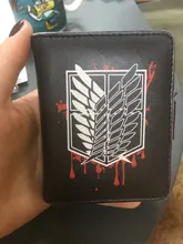 Cartera corta de Anime Attack on Titan Surprise, cartera con diseño de alas de la libertad, Jiyuu, sin tsuasa, monedero de cómic