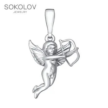 

love SOKOLOV suspension of silver "Cupid" fashion jewelry 925 women's male, pendants for neck women