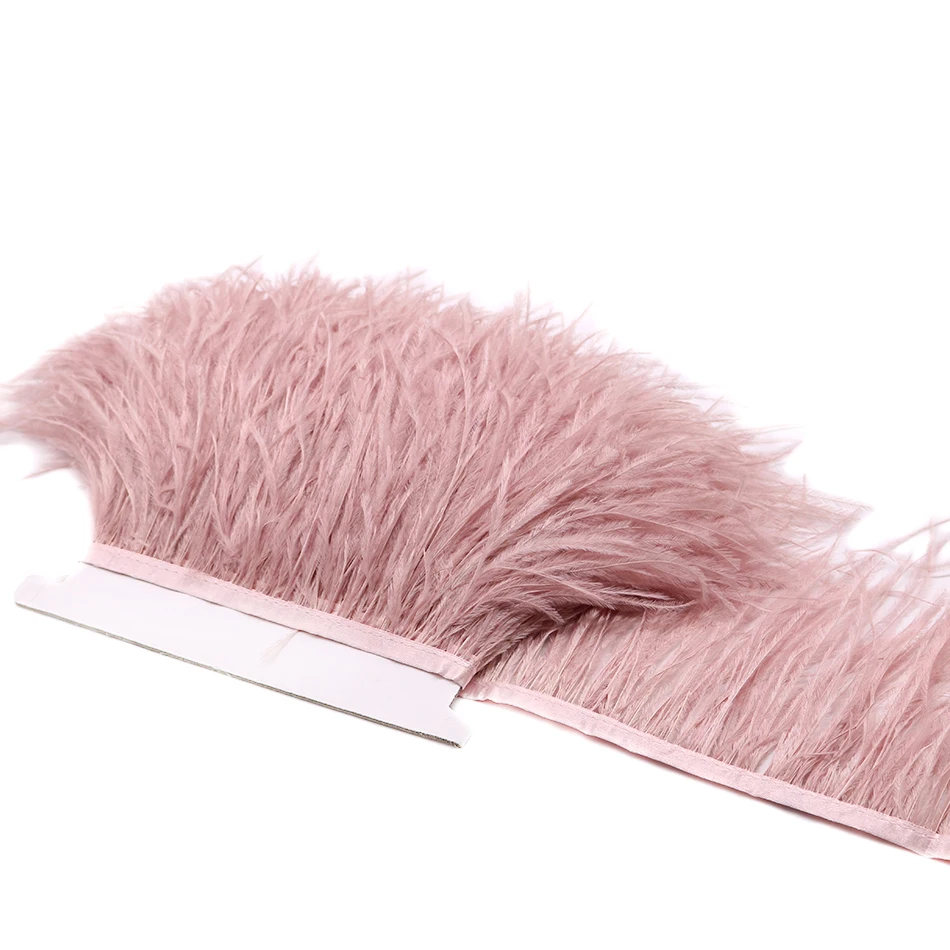 

Wholesale Ostrich feather Trim fringe Height 10-15cm Ostrich Plume For Wedding Dress Skirt Sewing Decoration Crafts