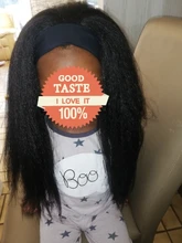 Pelucas de diadema rizadas y rectas Yaki, pelo sintético liso, sin pelucas frontales de encaje para mujeres negras, hechas a máquina de Wigs16-28 pulgadas