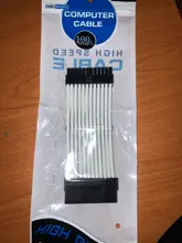 WinKool-Cable de alimentación ATX MB 24pin hembra a macho, 24P 18AWG, manga PSU, extensión, negro, blanco, azul, rojo