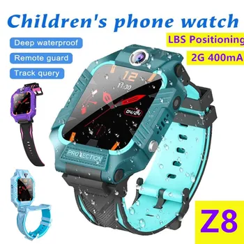 

Z8 2G 400mA LBS Positioning Waterproof Kids Smart Watch SOS 360-degree Rotation Dual Cameras Voice Chat Children Smart Bracelet