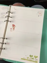 Hojas sueltas Kawaii A5 A6, recambio de papel, carpeta espiral, índice de páginas internas, planificador diario semanal mensual, Agenda, 2021, 45 hojas