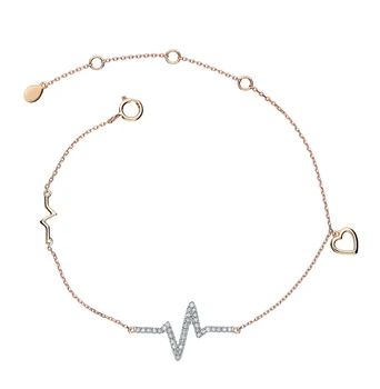 

Gold bracelet with diamonds sunlight