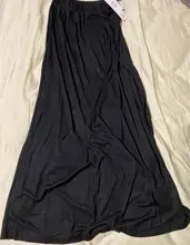 Black Skirt Split-Side Girls Sexy Long High-Waist Straight Cotton Solid New