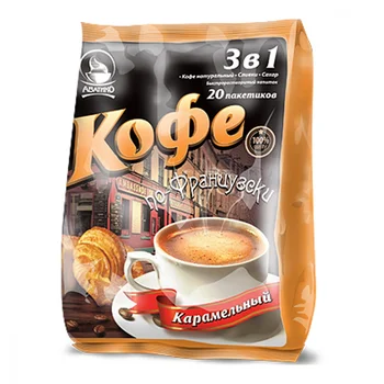 

Coffee avatico "in French, caramel", soluble 3 in 1, 20 sachets