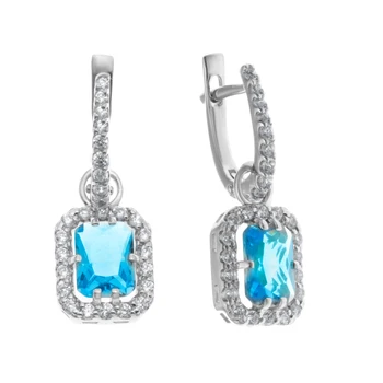 

Silver earrings with cubic zirconia