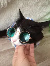 Productos para mascotas encantador redondo Vintage gato gafas de sol reflejo ojo gafas para perro pequeño gato accesorios fotos de mascotas accesorios