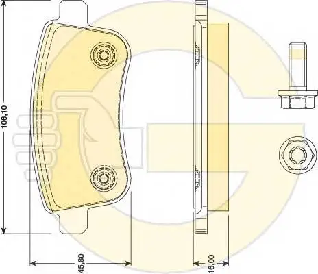 Колодки тормозные RENAULT MEGANE III 08-/SCENIC III 09- зад. с э