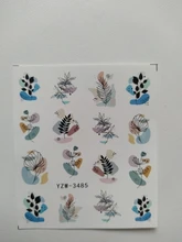 Sliders-Set Nail-Decals Tattoo Manicure-Foils Flowers Water-Wraps Spring-Designs Floral-Leaves