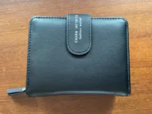 Monedero corto con cremallera y hebilla para mujer, novedad de 2021