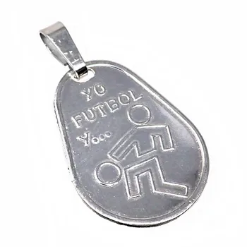 

Silver Plate 925 Sterling m oval 23mm. I FOOTBALL AND... [AB5606GR] -Customizable-RECORDING INCLUDED IN THE PRICE