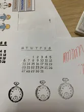 Sello de silicona transparente para calendario, sello de goma para álbum de recortes, papelería, artesanal, estándar