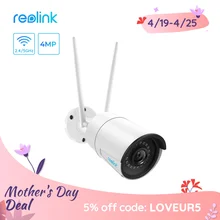 Reolink 4MP wireless ip camera wifi 2.4G/5Ghz Onvif infrared night vision waterproof outdoor indoor home surveillance RLC-410W