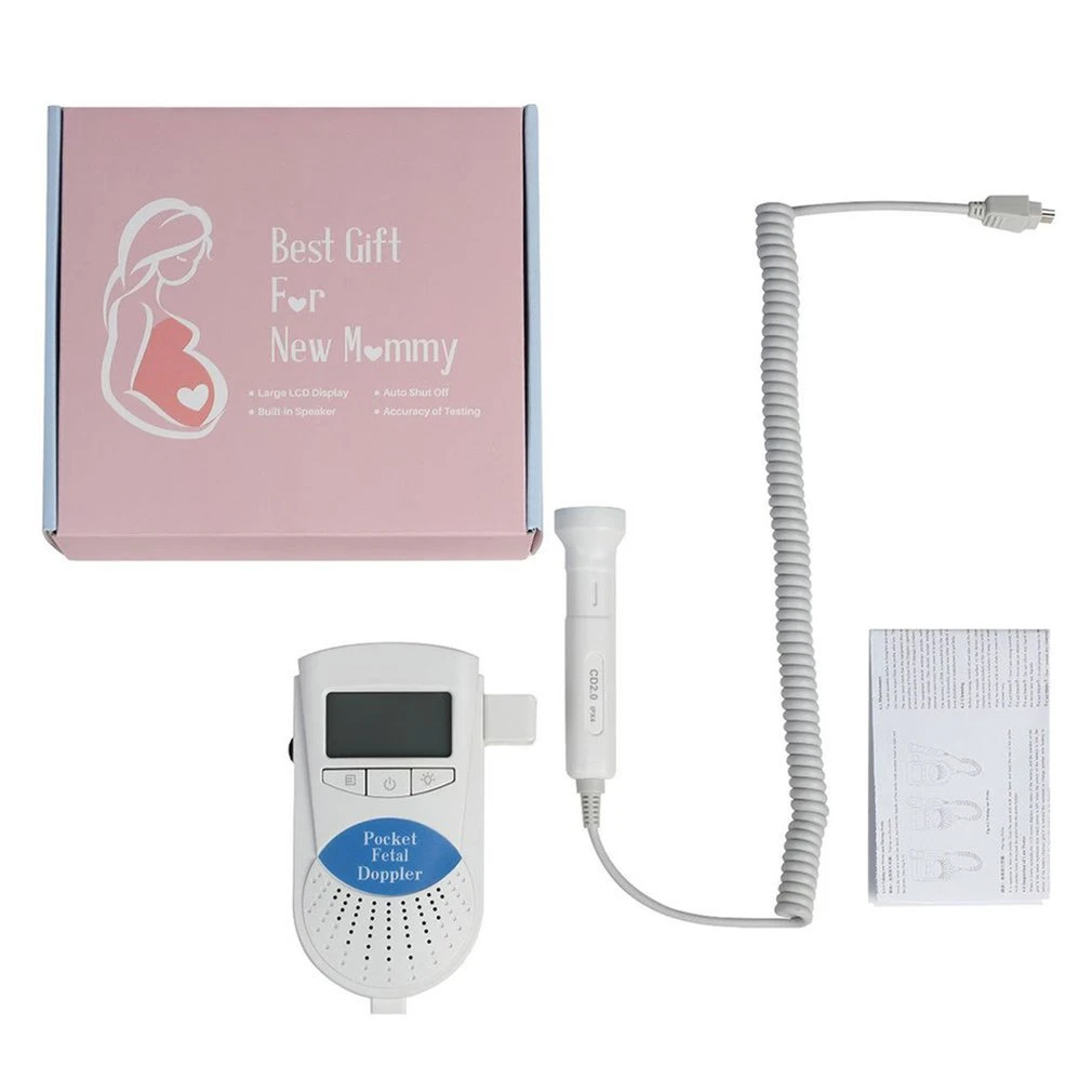 Baby LCD Ultrasonic Detector Fetal Doppler Prenatal Heart Rate Heartbeat Monitor Baby LCD Ultrasonic Detector Fetal Doppler Prenatal Heart Rate Heartbeat Monitor