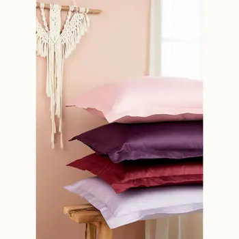 

Luxury 100% Silky Satin Pillowcases Comfortable Pillow Covers For Bed Throw Single Double Pillow Covers