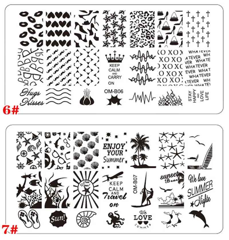Kalvaro 1 шт. прямоугольные пластины для штамповки ногтей цветочные узоры для ногтей изображения пластины Кружева животных штампы шаблоны DIY Дизайн Инструменты
