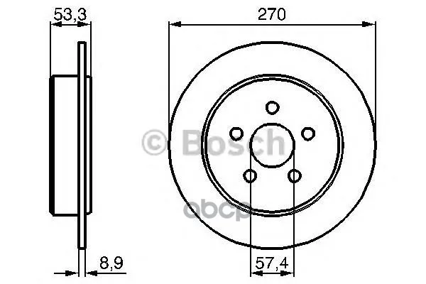 Диск Тормозной 0986478514 Bosch арт. 0986478514