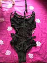 Swimwear Women Bathing-Suit Fish-Net Sheer Plus-Size Knit Mesh Xs-5xl Beach-V536b Female