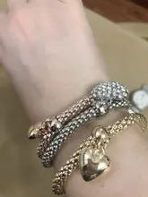 ZOSHI 3 unids/set búho de cristal pulseras de amuleto de corazón y brazaletes de aleación de oro elefante ancla colgantes pulseras de diamantes de imitación para las mujeres