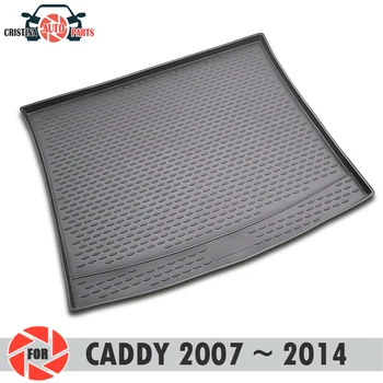 

Trunk mat for Volkswagen Caddy 2007~2014 trunk floor rugs non slip polyurethane dirt protection interior trunk car styling